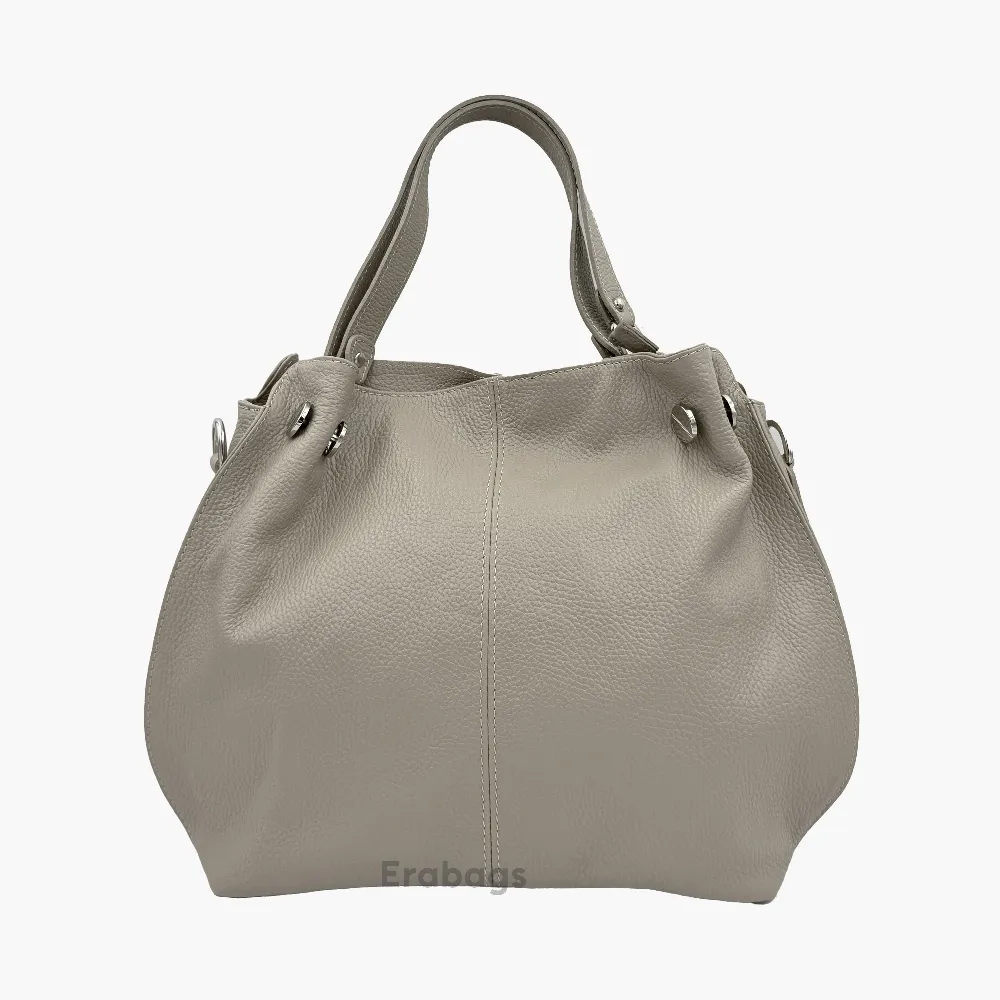 Schoudertas in echt leer Made in Italy EB10016