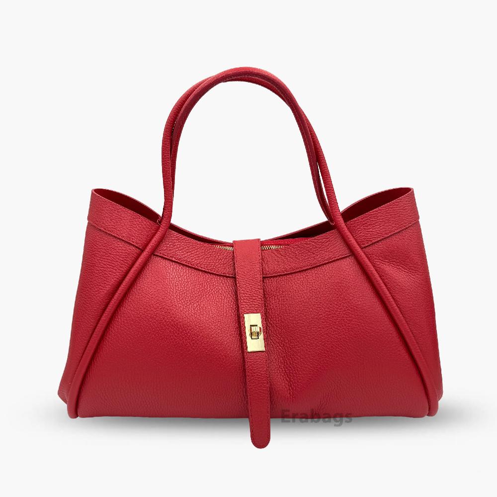 Shoulder Bag with a beautiful Pochette in Genuine Leather Made in Italy EB10036