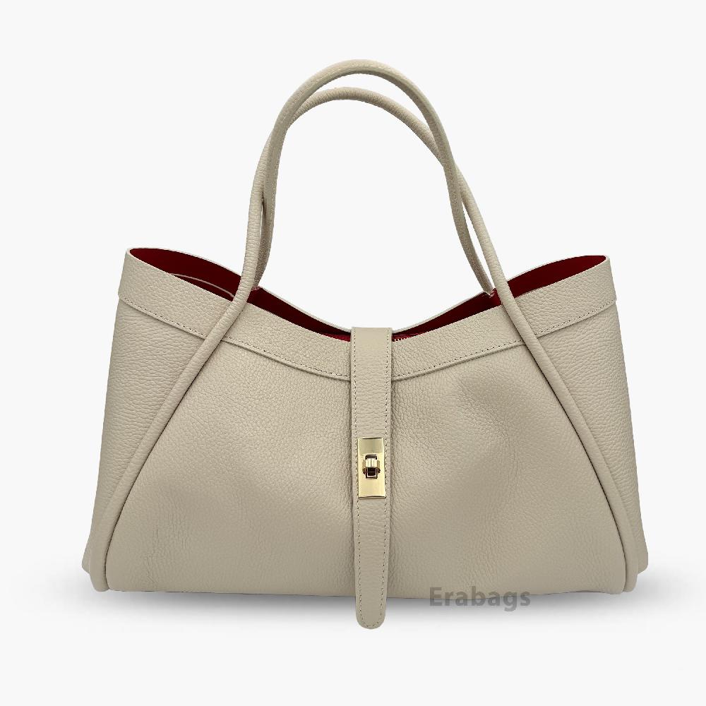 Shoulder Bag with a beautiful Pochette in Genuine Leather Made in Italy EB10036