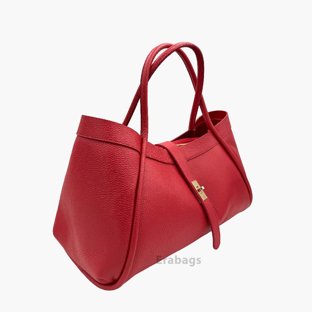 Shoulder Bag with a beautiful Pochette in Genuine Leather Made in Italy EB10036