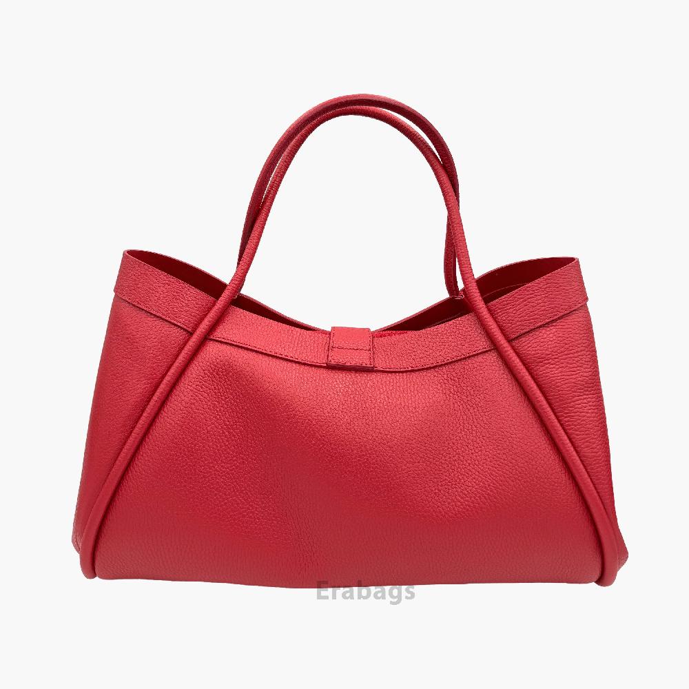 Shoulder Bag with a beautiful Pochette in Genuine Leather Made in Italy EB10036