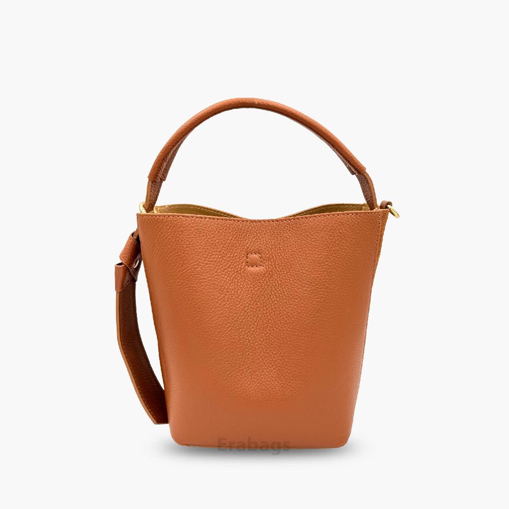 Borsetta a doppia forma con pochette in vera pelle dollaro e camoscio Made in Italy EB10055