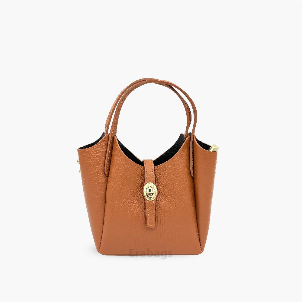 Handbag in Genuine Leather Made in Italy EB10056