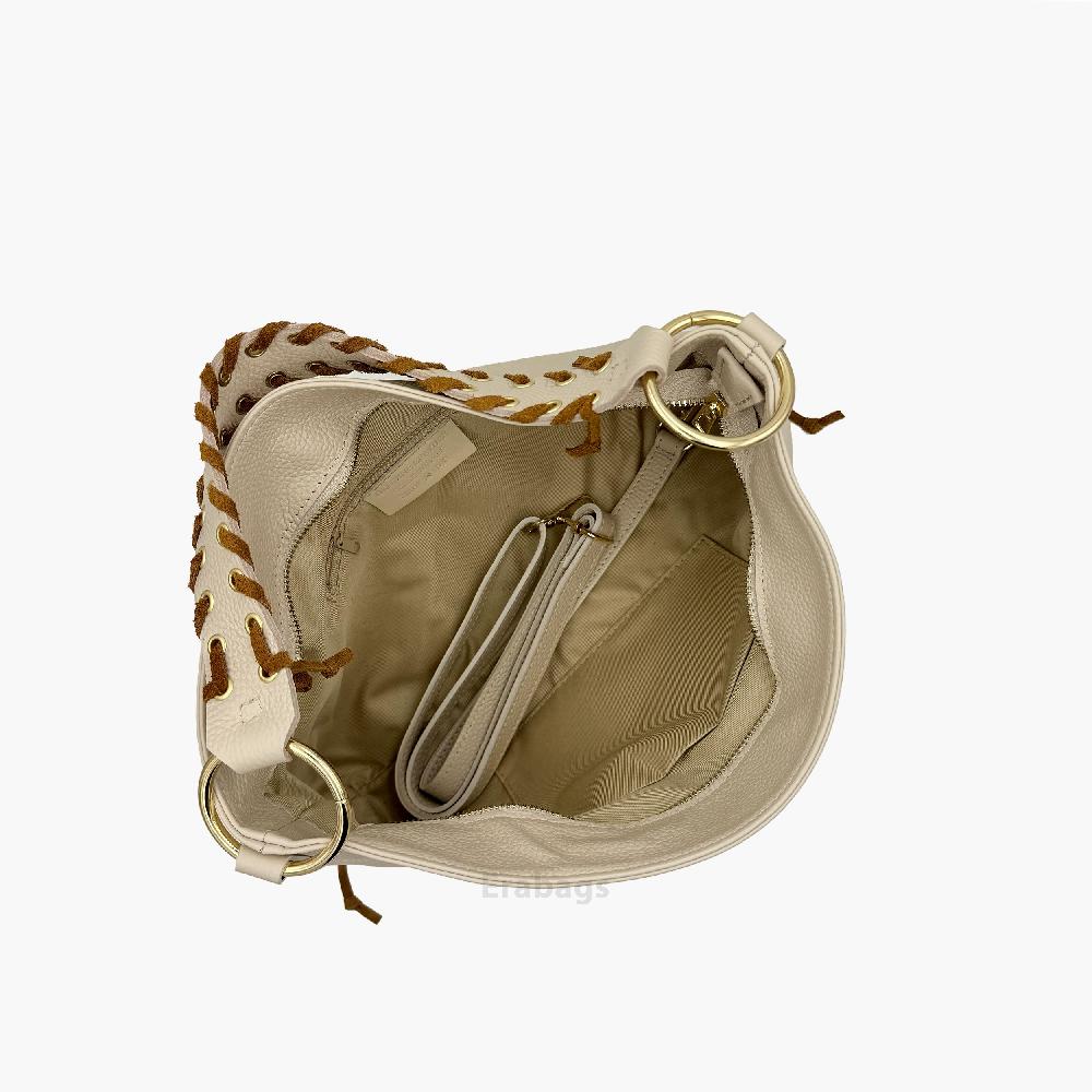 Borsa a spalla in vera pelle Made in Italy EB10058