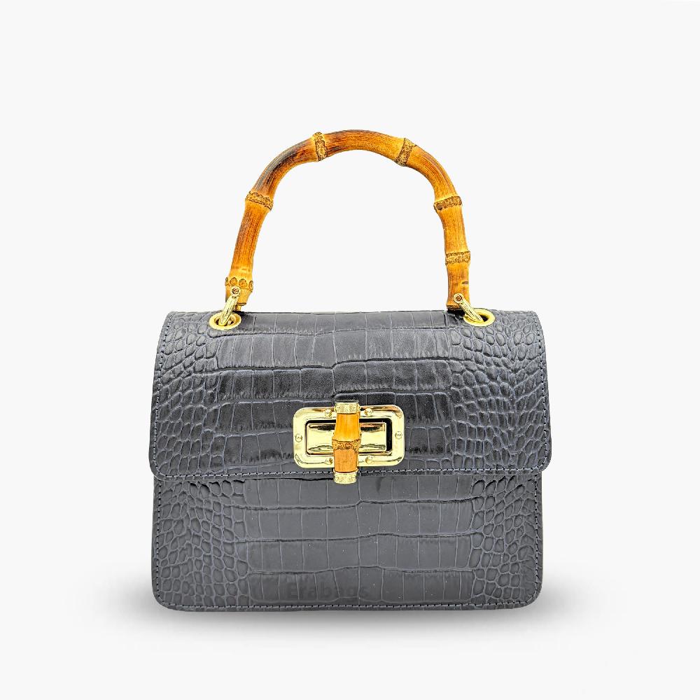 Handtasche aus echtem Leder Made in Italy EB10059