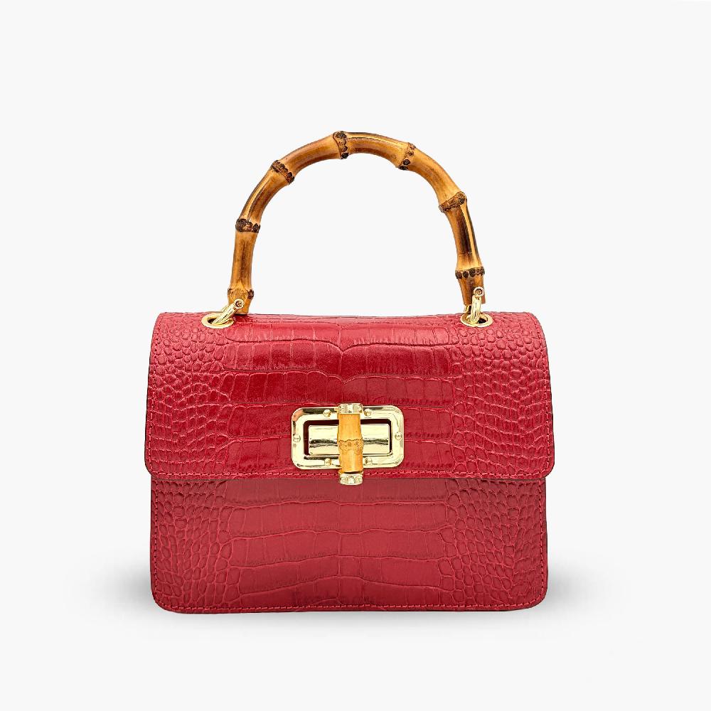 Handtasche aus echtem Leder Made in Italy EB10059