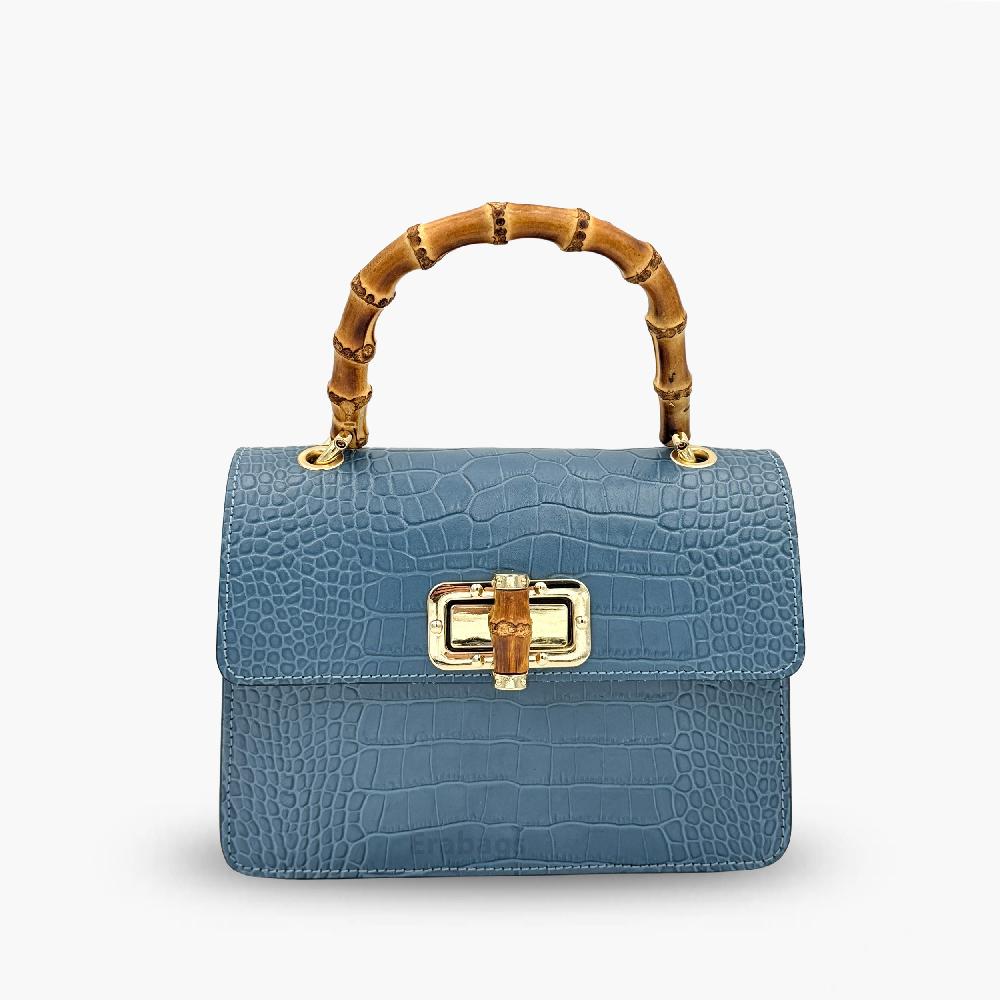 Handtasche aus echtem Leder Made in Italy EB10059