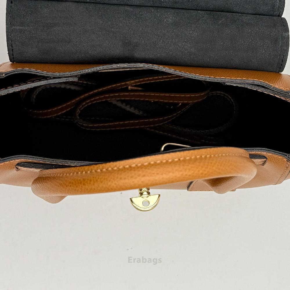 Handbag in Genuine Leather Made in Italy EB10066