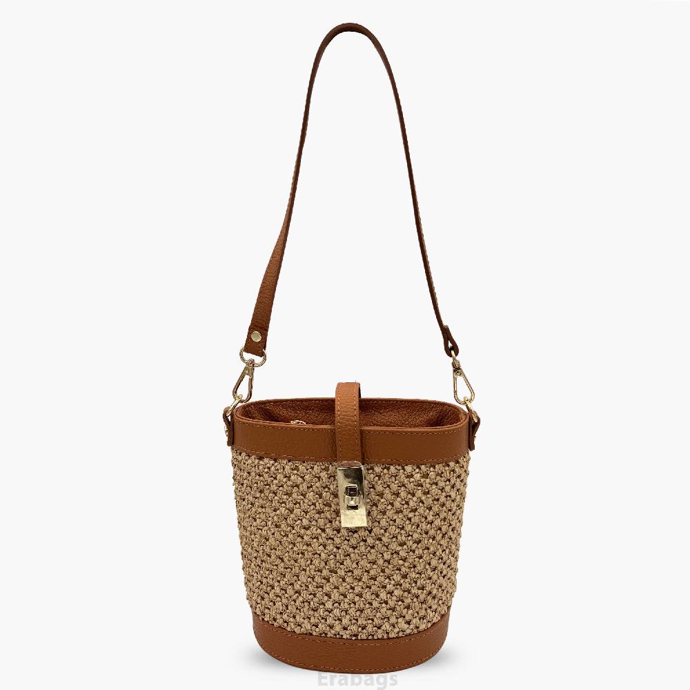 Umhängetasche aus echtem Leder Made in Italy EB10074