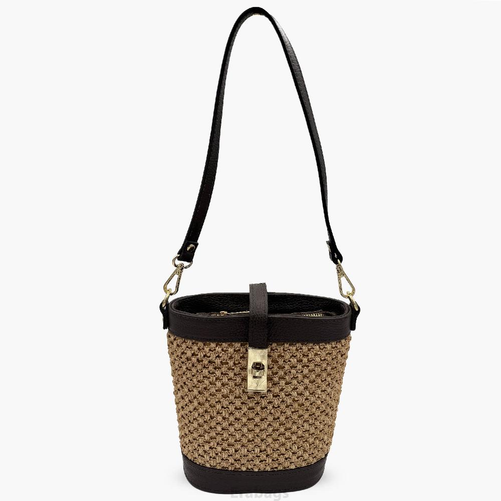 Umhängetasche aus echtem Leder Made in Italy EB10074