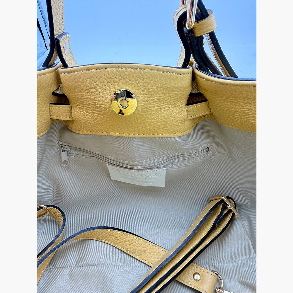 Handtasche aus echtem Leder Made in Italy EB10077