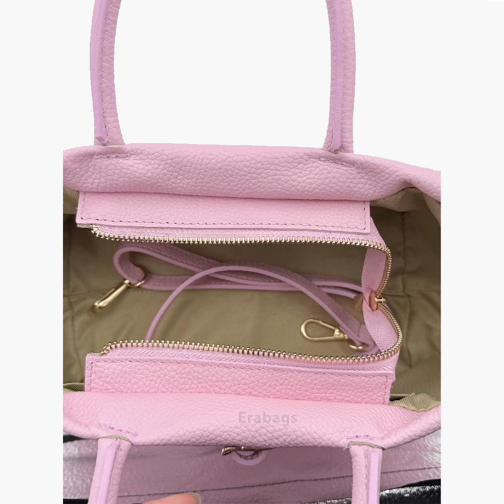 Handtasche aus echtem Leder Made in Italy EB10078