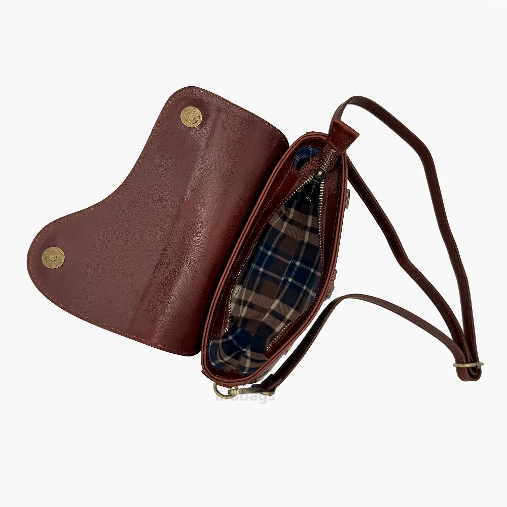 Buffered High Quality Genuine Leather Messenger Bag Made in Italy EB10099