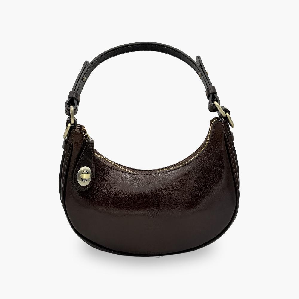 HandBag with shoulder strap in Genuine Buffered Leather Made in Italy EB25
