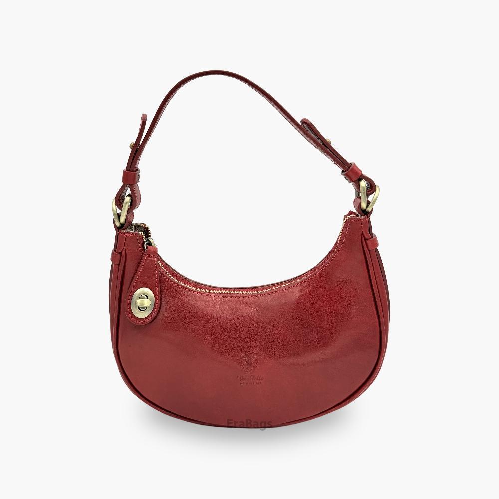 HandBag with shoulder strap in Genuine Buffered Leather Made in Italy EB25