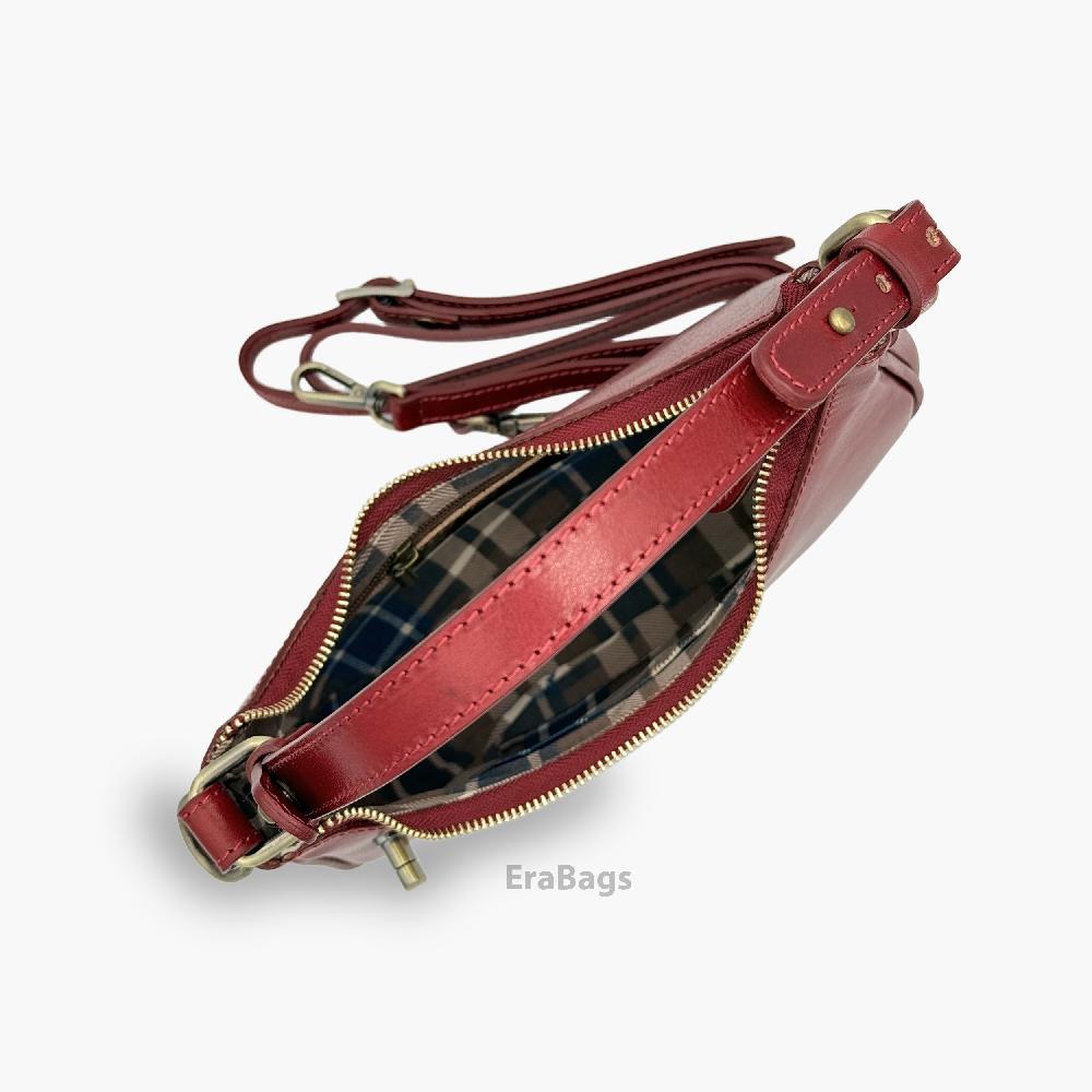 HandBag with shoulder strap in Genuine Buffered Leather Made in Italy EB25