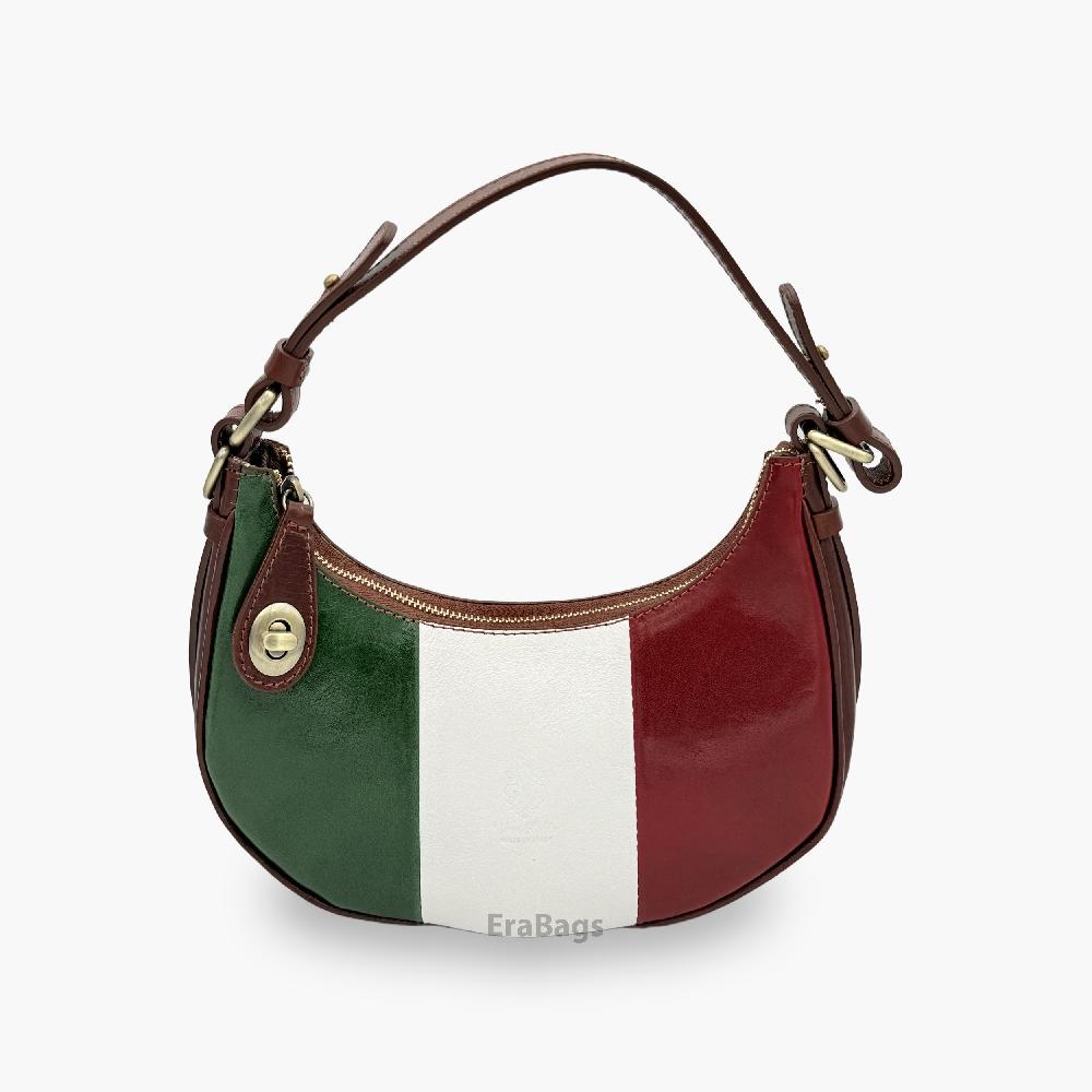 HandBag with shoulder strap in Genuine Buffered Leather Made in Italy EB25